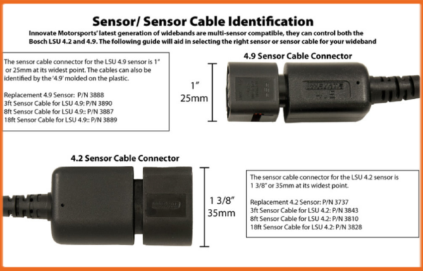 Lambda sensor lsu4.2 Lsu 4.9 cable identifieer speedequipment innovate