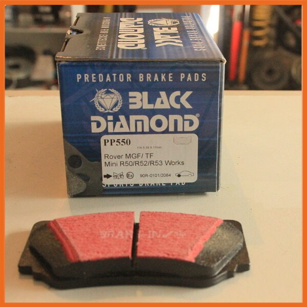 PP550 Black Diamond Predator Pads Mini R50 R52 R53 Rover MGF Speedequipment