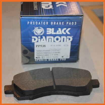 Subaru Legacy  Mk2 (96->12/98) 2.2 4WD Front Black Diamond brake Pads PP538 - Afbeelding 3