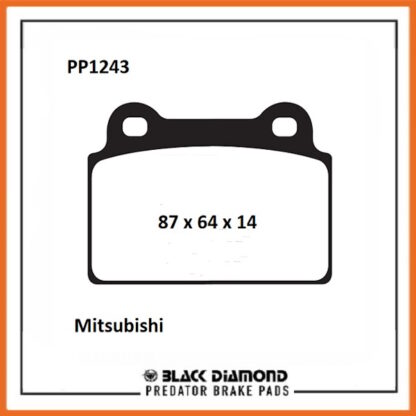 Mitsubishi Lancer  Evo 10 (08->13) Evolution X All Models Fitted 330mm Discs Rear Black Diamond brake Pads PP1243 - Afbeelding 2