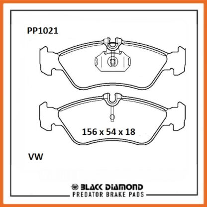 Mercedes Sprinter  (95-06) (00 ->>) 308CDi /311CDi /313CDi /316CDi  Rear Black Diamond brake Pads PP1021 - Afbeelding 2