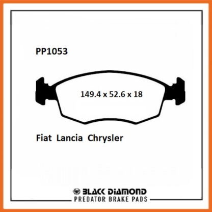 Fiat Panda  (312) (12 ->) (12 ->>) 0.9 Front Black Diamond brake Pads PP1053 - Afbeelding 2