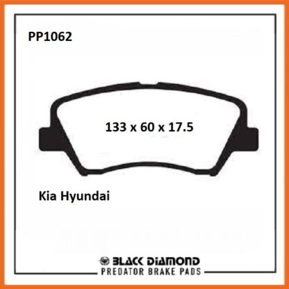 Kia Cee'd  (12 ->) (12 ->>) 1.4 CVVT  Fitted 15" Wheels Front Black Diamond brake Pads PP1062 - Afbeelding 2