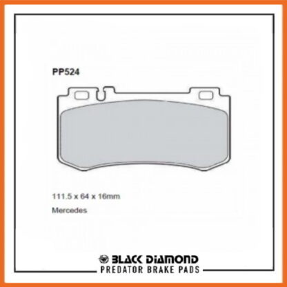 Mercedes CL-Class  (C215) (01 ->>) CL63 AMG 6.3 V12  Rear Black Diamond brake Pads PP524 - Afbeelding 2