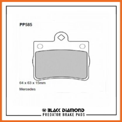 Mercedes C-Class (W202/T202)  (96->00) C180 1.8  Saloon Rear Black Diamond brake Pads PP585 - Afbeelding 2