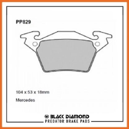 Mercedes Vito  (V-Class) 95-8/03 (98->8/03) All Models  Rear Black Diamond brake Pads PP829 - Afbeelding 2