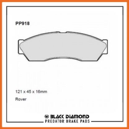 Rover Group City Rover (03 ->>) 1.4 16v Front Black Diamond brake Pads PP918 - Afbeelding 2